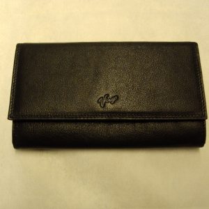 Virgo iso naisten nahkalompakko RFID 106 - musta