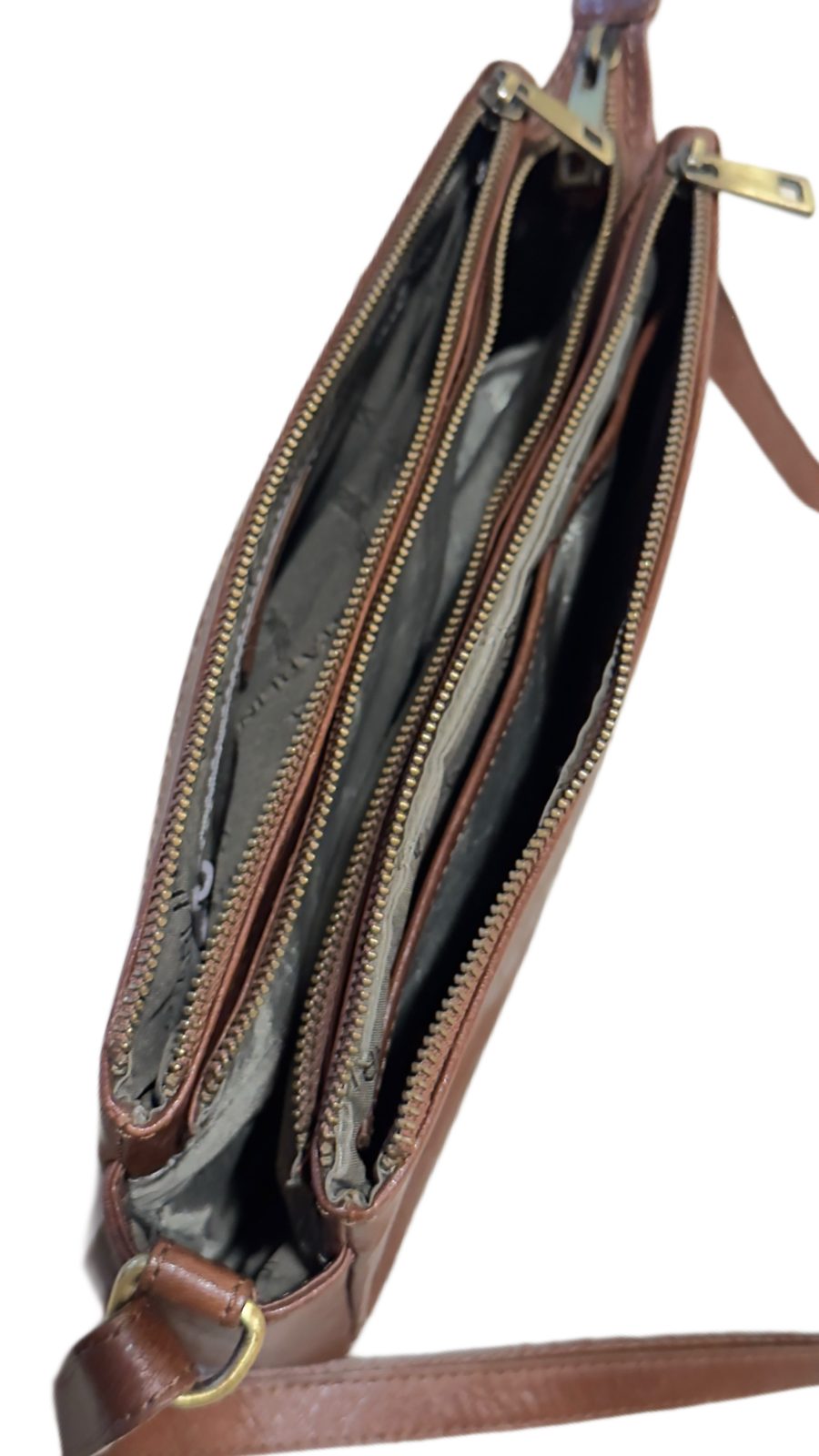 Starling nahkainen olkalaukku , t.ruskea - Image 6