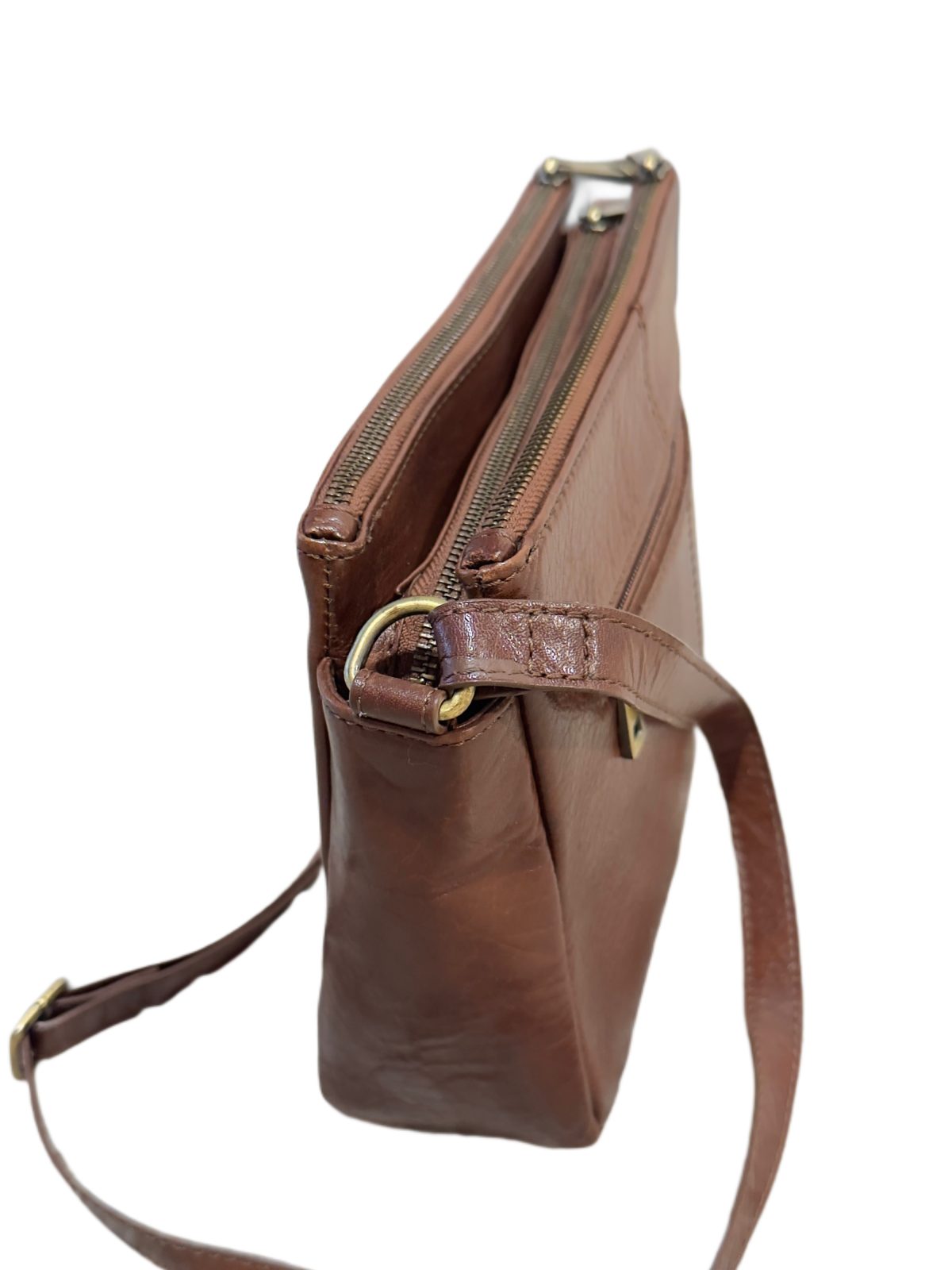 Starling nahkainen olkalaukku , t.ruskea - Image 5