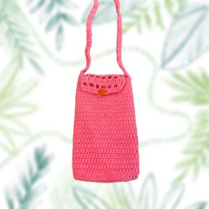 Neulottu Kaulapussi Pinkki 160-10