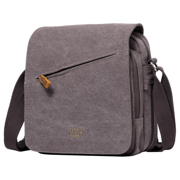 Troop London Canvas Crossbody bag TRP0238 Brown - Image 8