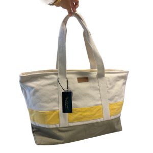 Piero Erbacci Tote Canvas Laukku nature olive ochre
