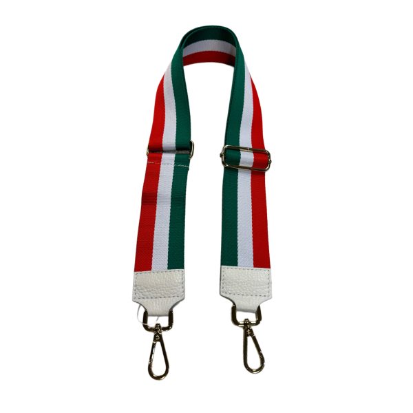 Olkahihna italialainen lippu värinen|valkoinen nahkapääty - Image 2