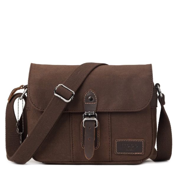 Troop London Canvas Olkalaukku|Crossbody laukku T.ruskea - Image 2