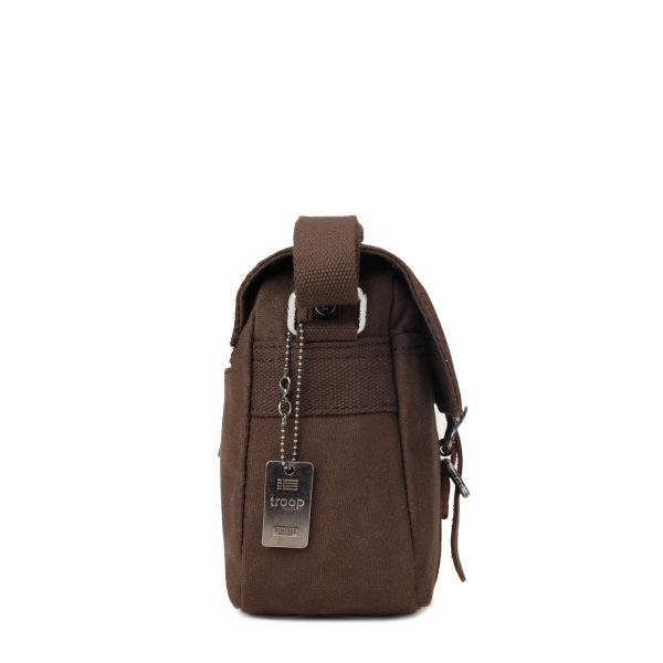 Troop London Canvas Olkalaukku|Crossbody laukku T.ruskea - Image 4