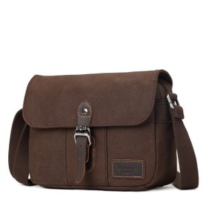 Troop London Canvas Olkalaukku|Crossbody laukku T.ruskea
