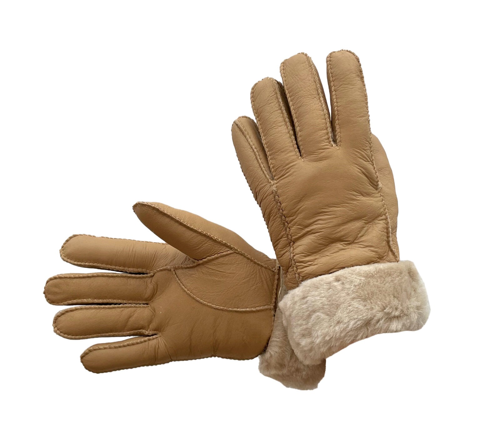 Mutka Naisten kelsilammassormikas, aitoturkisvuori - beige - Image 3