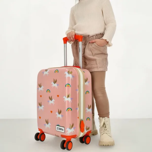 Zebra kids lasten matkalaukku, pink unicorn - Image 6
