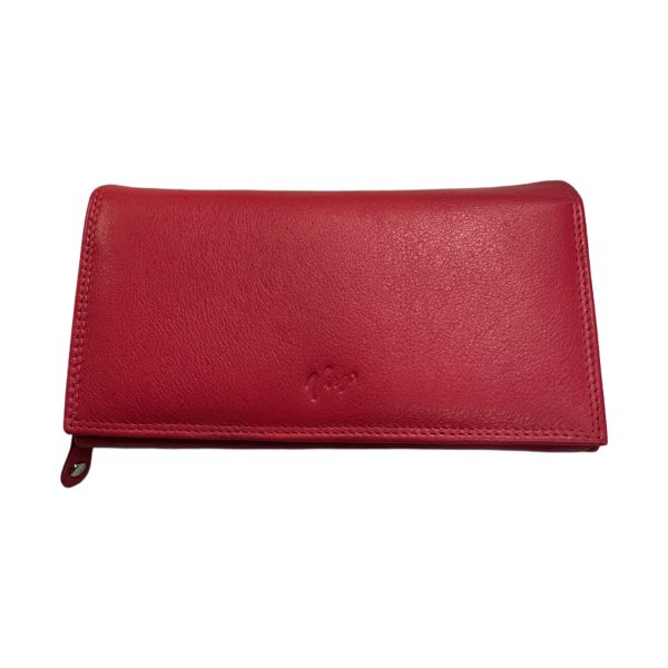 Iso naisten nahkalompakko RFID/ fuksia