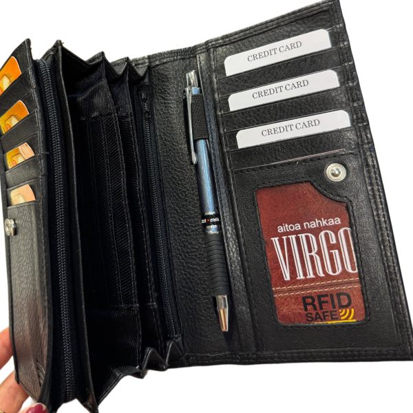 Iso naisten nahkalompakko RFID / musta - Image 3