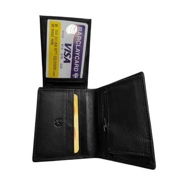 Happy Wallet pieni nahkalompakko RFID, musta - Image 2