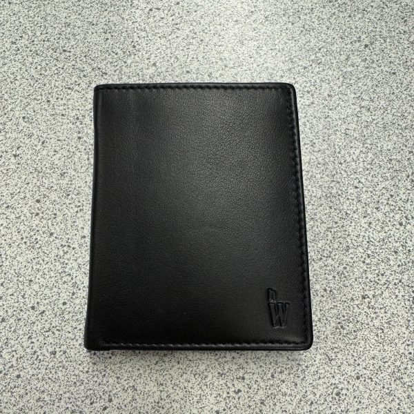 Happy Wallet pieni nahkalompakko RFID, musta