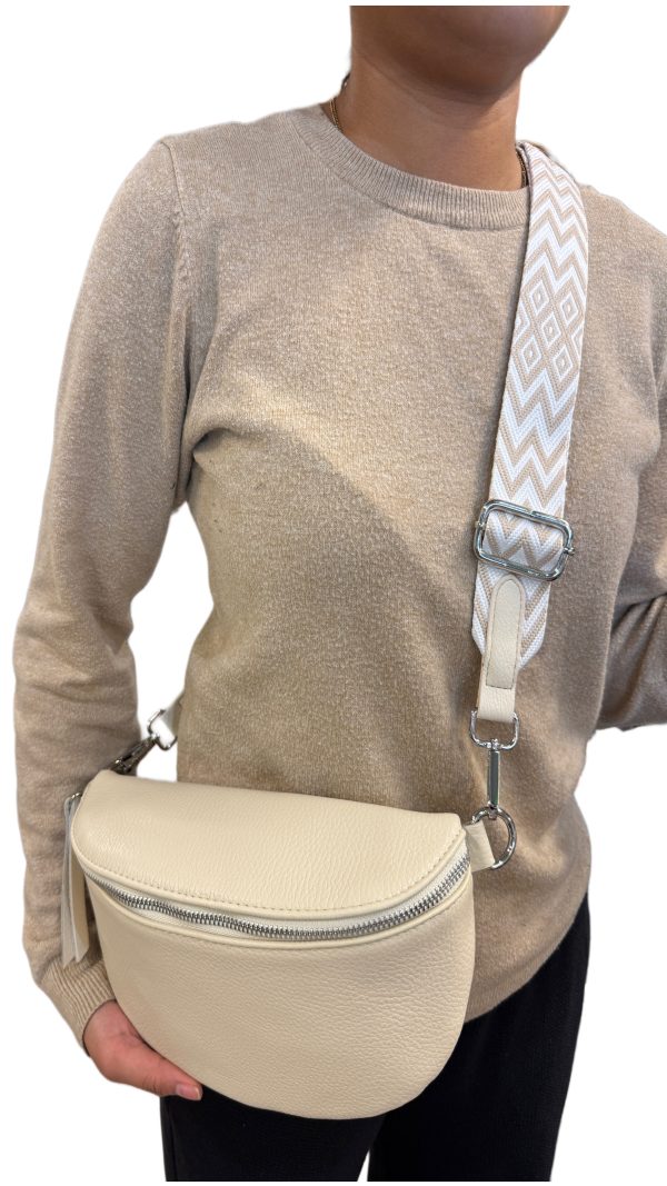 Olkahihna laukkuun kuvio valkoinen/beige MG02 - Image 3