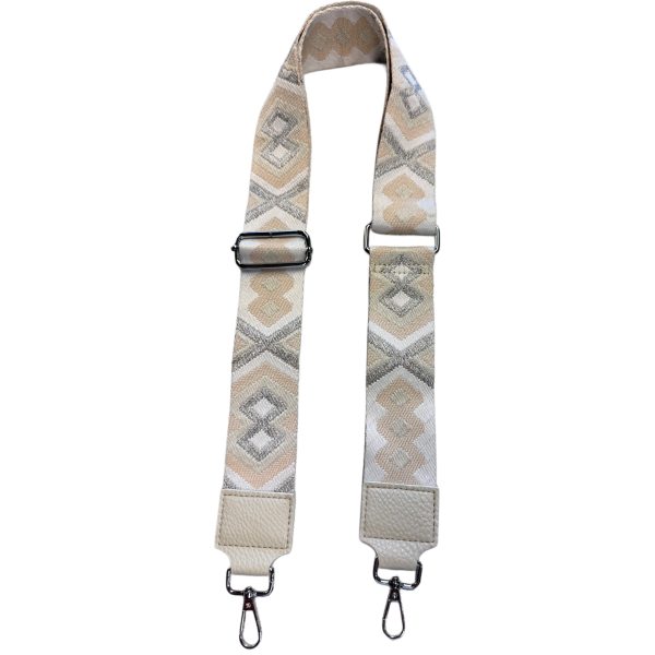 Hihna Olkalaukkuun kuvio valkoinen/hopea/beige - Image 2