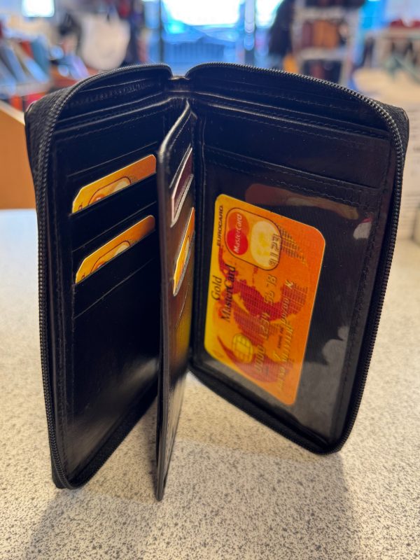 Virgo nahkalompakko RFID-suojattu,ympärisuljettavalla vetoketjulla - Image 3