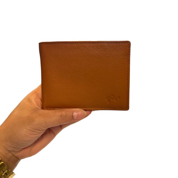 Virgo Miesten nahkalompakko/RFID-safe dollari-malli,konjakki - Image 3