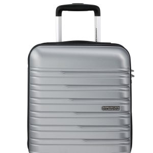American Tourister underseat cabinlaukku/ 4 pyörää, hopea 45cm