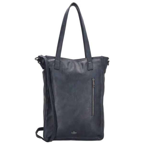 Charm London shopper-tyylinen työ-/läppärilaukku- Navy Blue - Image 2