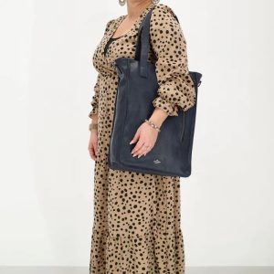 Charm London shopper-tyylinen työ-/läppärilaukku- Navy Blue