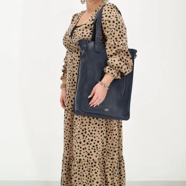 Charm London shopper-tyylinen työ-/läppärilaukku- Navy Blue