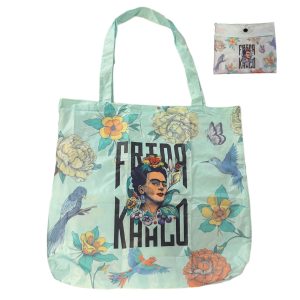Frida Kahlo Taitettava ostoskassi ,12 L - minttu