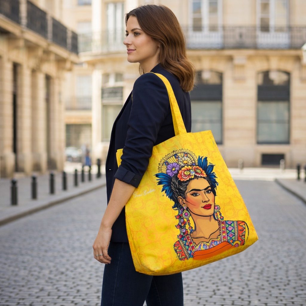 Frida Kahlo Taitettava ostoskassi ,12 L - Image 2