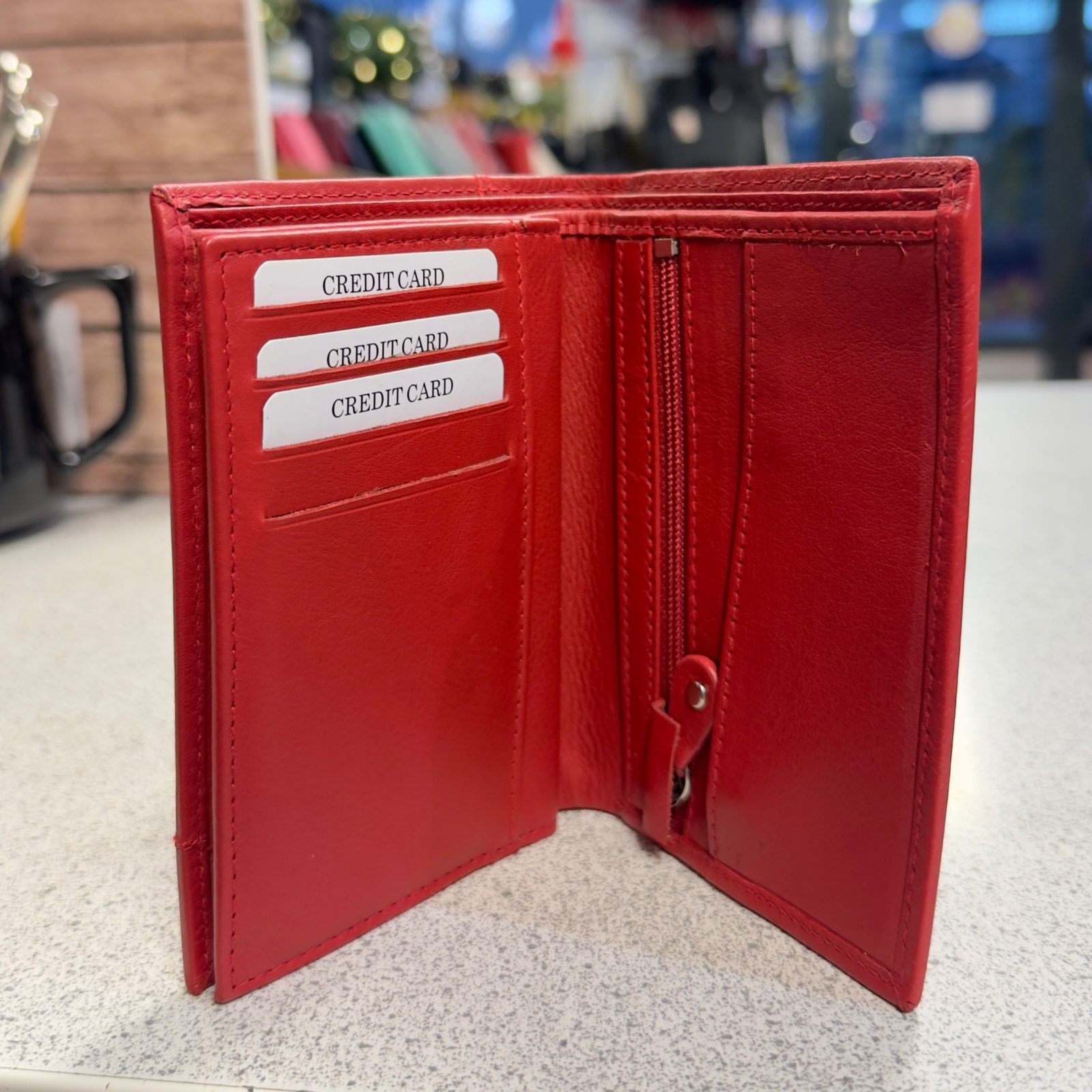 Buxton nahkainen lompakko RFID-safe, punainen 26299M - Image 3