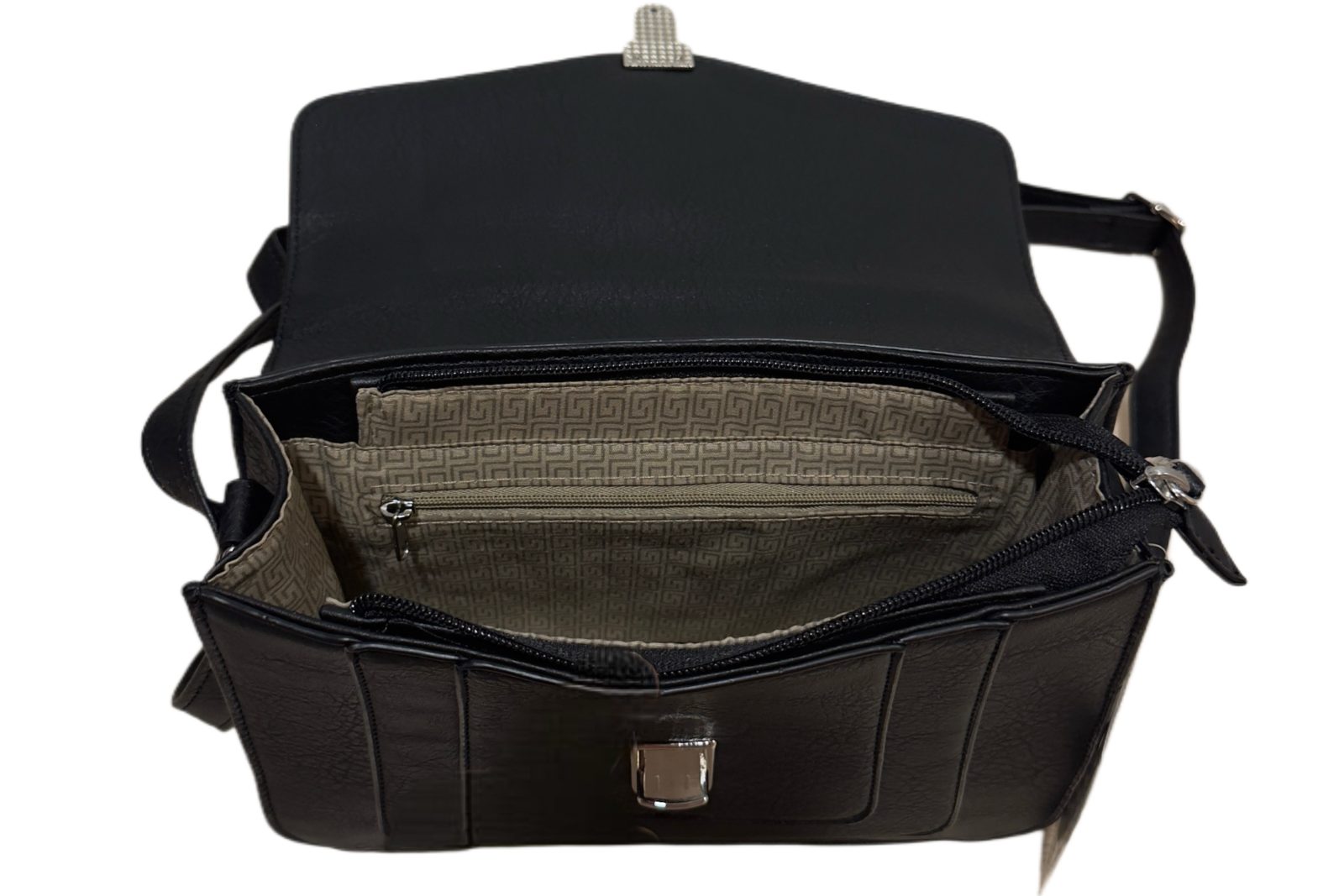 Pigeon Collection olkalaukku solkilukolla , musta - Image 6