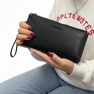 Starling Nahkainen Rannelaukku/lompakko RFID-suojattu, musta