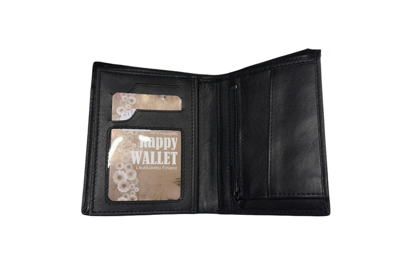 Happy Wallet nahkalompakko RFID-suojattu, musta HW2043 - Image 2