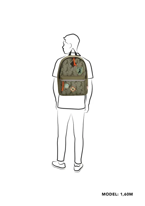 Beagles Originals Dinosaur reppu 13,3" (29,4x16,6 cm.), oliivi - Image 2