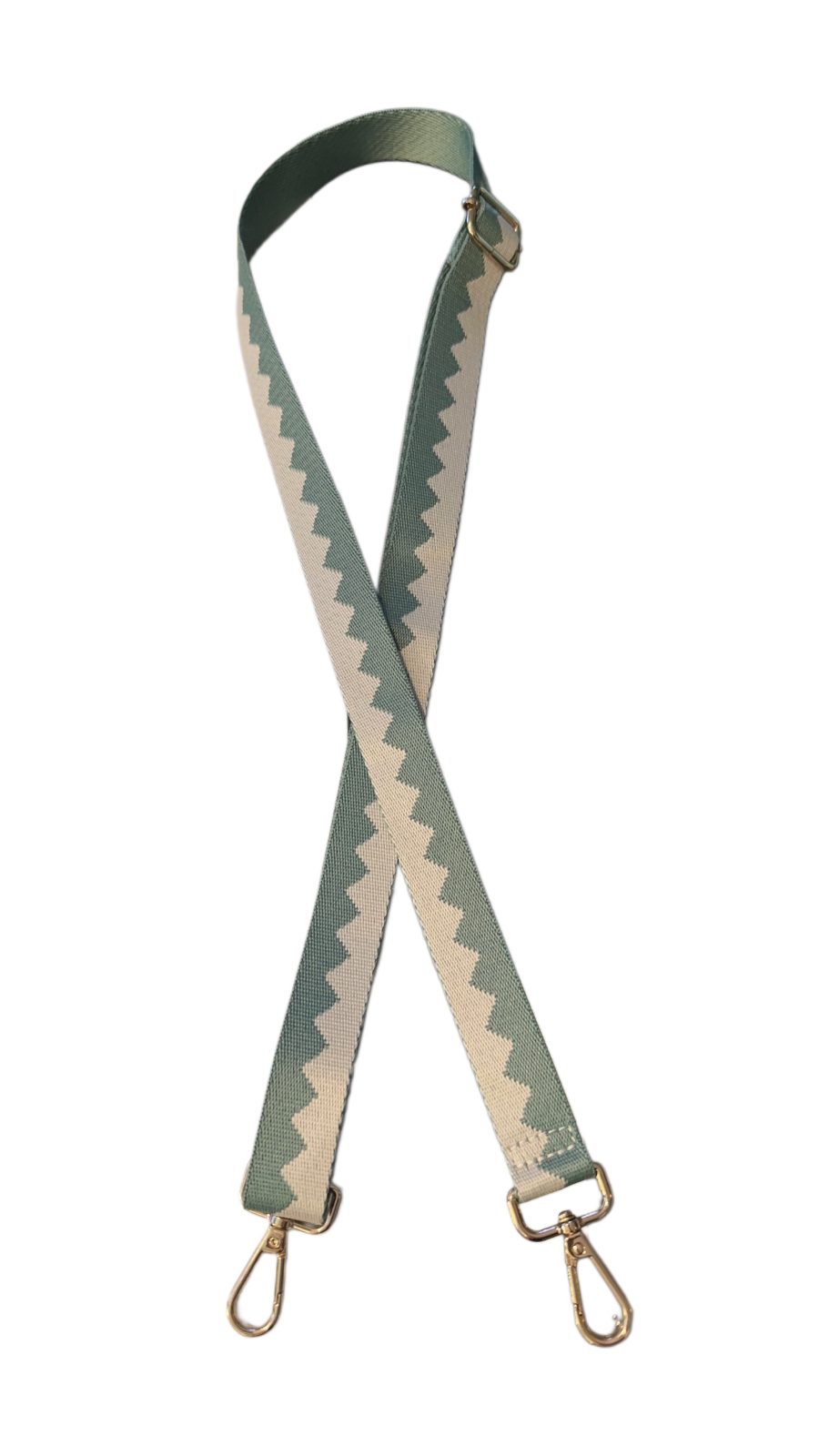 Mintunvihreä chevron-kuvioinen olkahihna, 2,5cm - Image 3