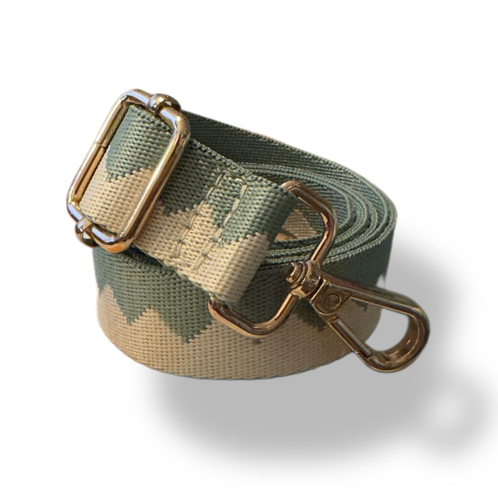 Mintunvihreä chevron-kuvioinen olkahihna, 2,5cm