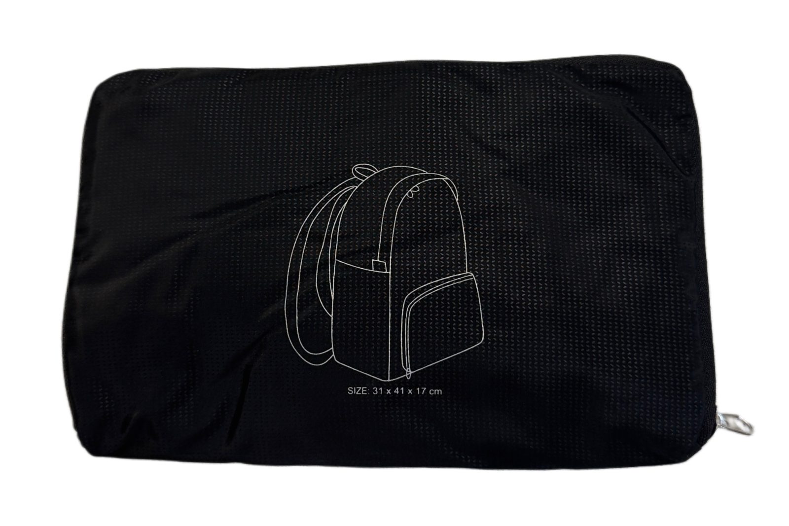 Ultrakevyt Taitettava Reppu 21L, musta - Image 3