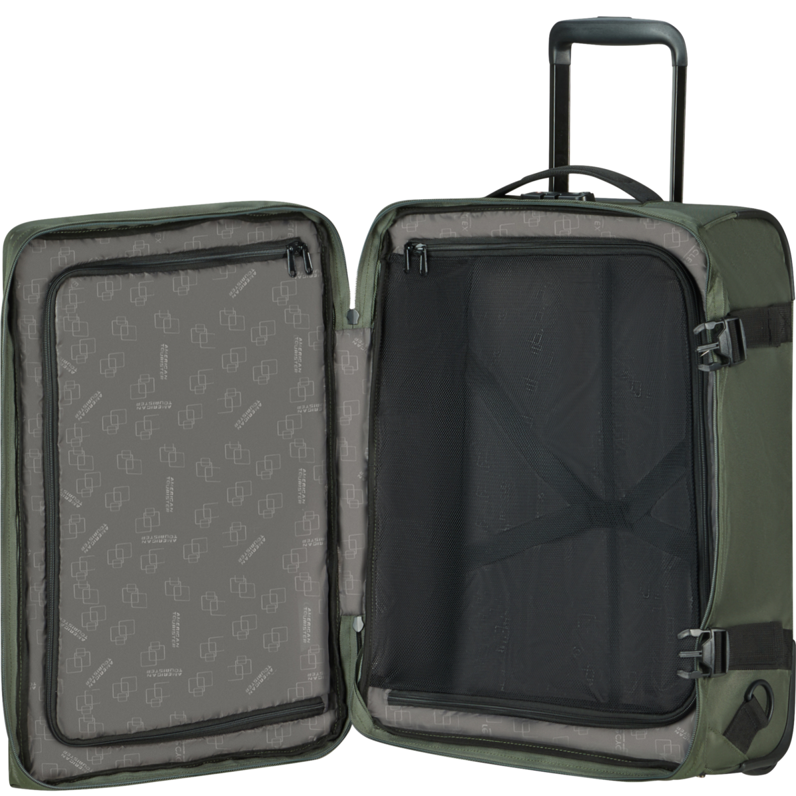 American Tourister Urban Track Duffle reppu pyörillä 15,6", oliivi - Image 4