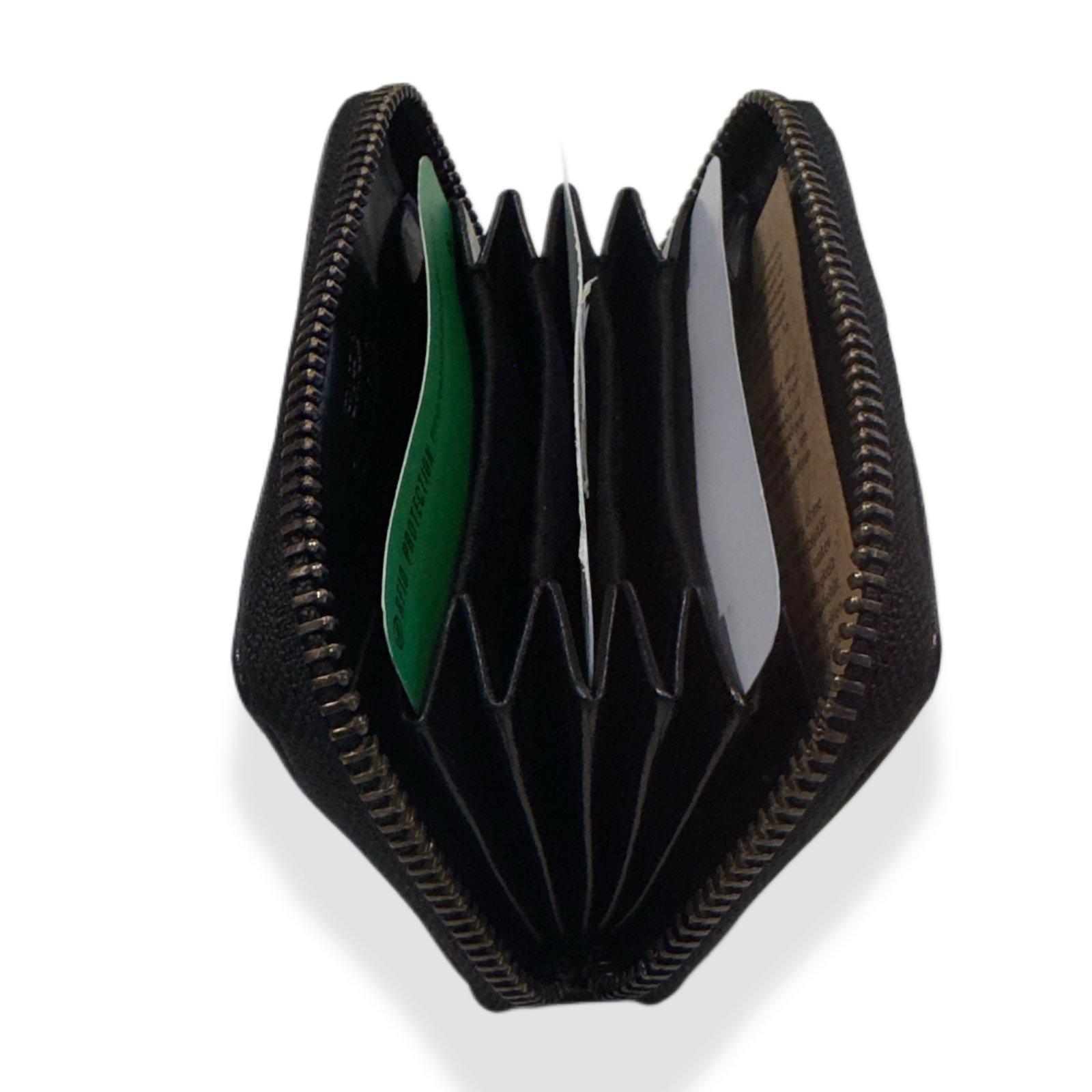 Gianni Conti nahkainen korttilompakko vetoketjulla Rfid safe, musta - Image 4