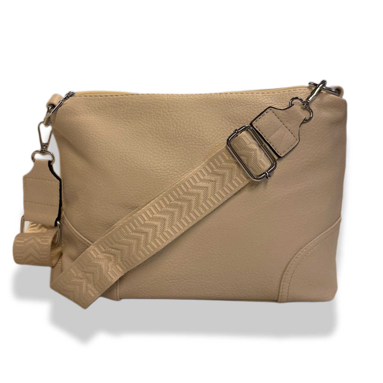 olkalaukku leveällä hihnalla