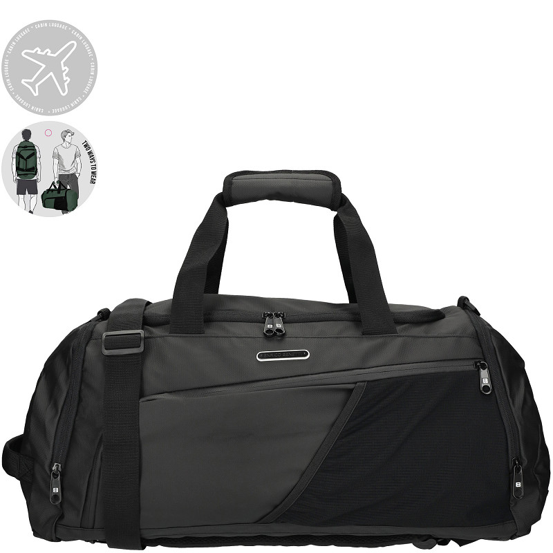 Enrico Benetti / Northern reppu / matkakassi cabin 55cm vesitiivis, musta