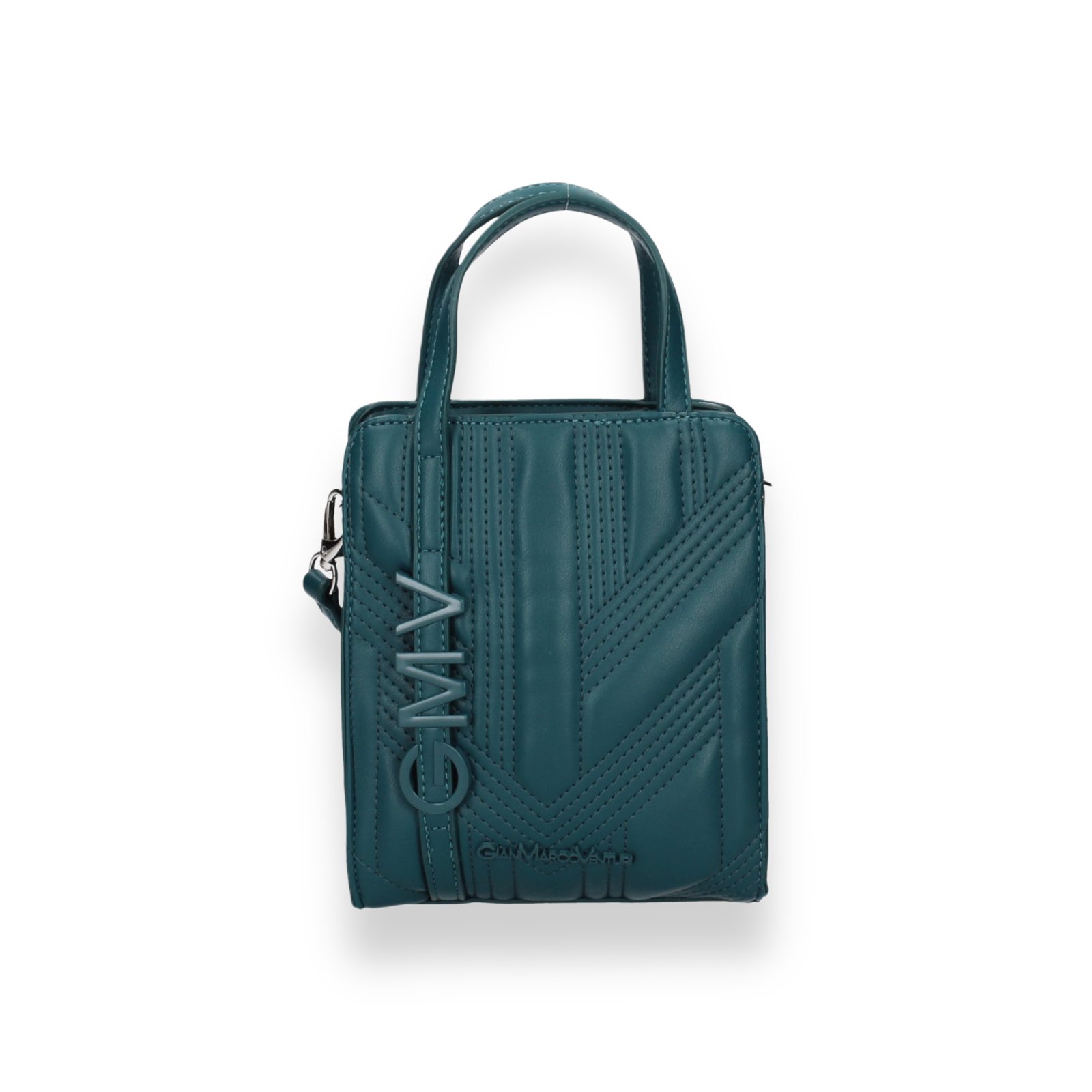 GianMarco Venturi pieni tikkattu crossbody-laukku, riikinkukonsininen