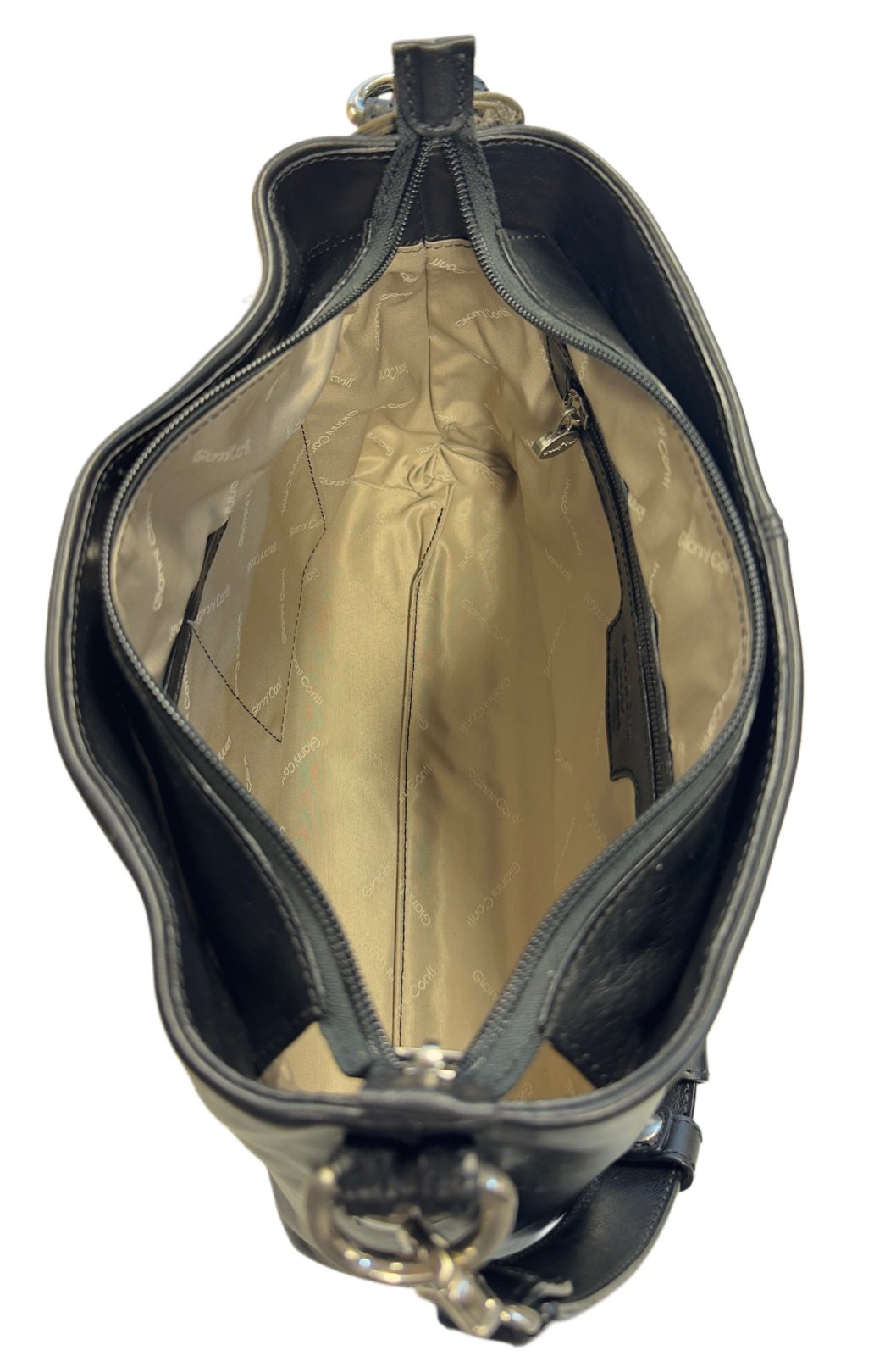 Gianni Conti nahkalaukku musta - Image 4