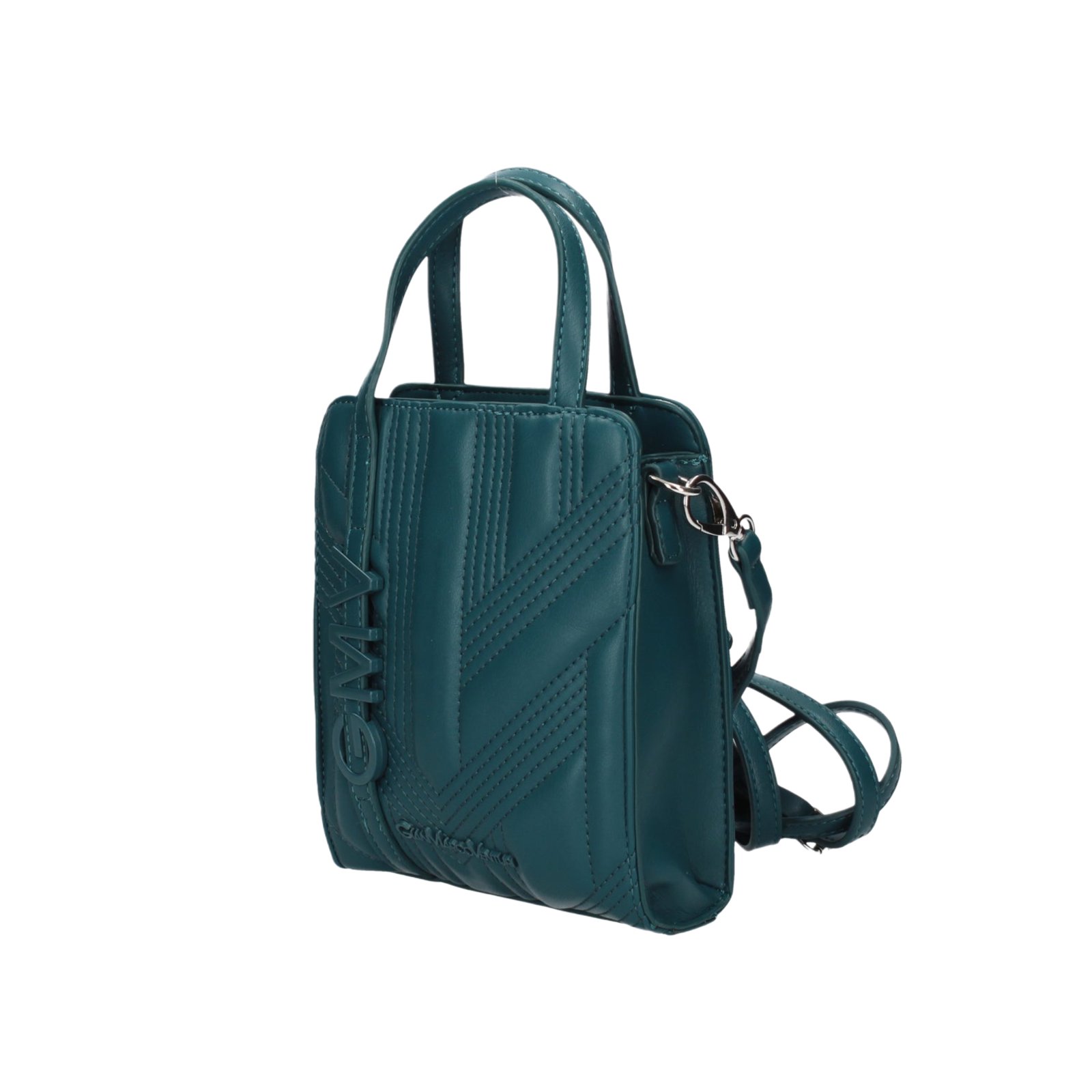 GianMarco Venturi pieni tikkattu crossbody-laukku, riikinkukonsininen - Image 2