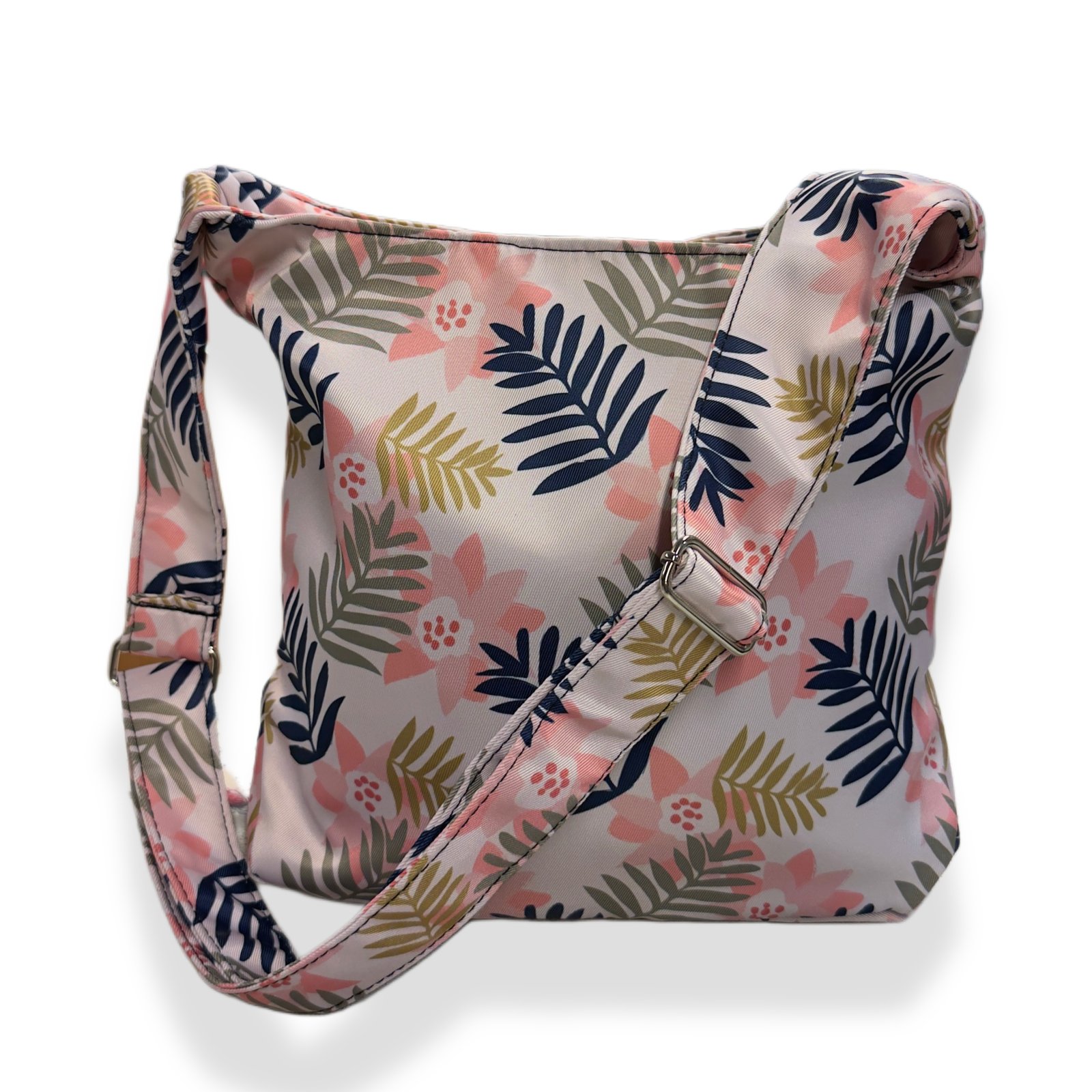 Baxxini iso kankainen olkalaukku | oksa- ja kukkakuviollinen