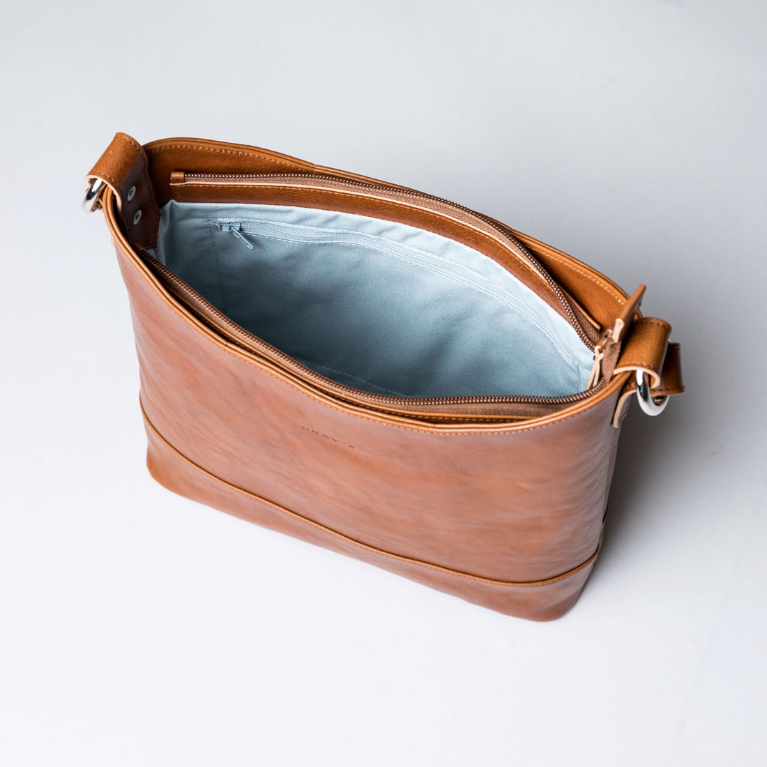 Okay's kotimainen Annikki nahkalaukku, konjakki - Image 5