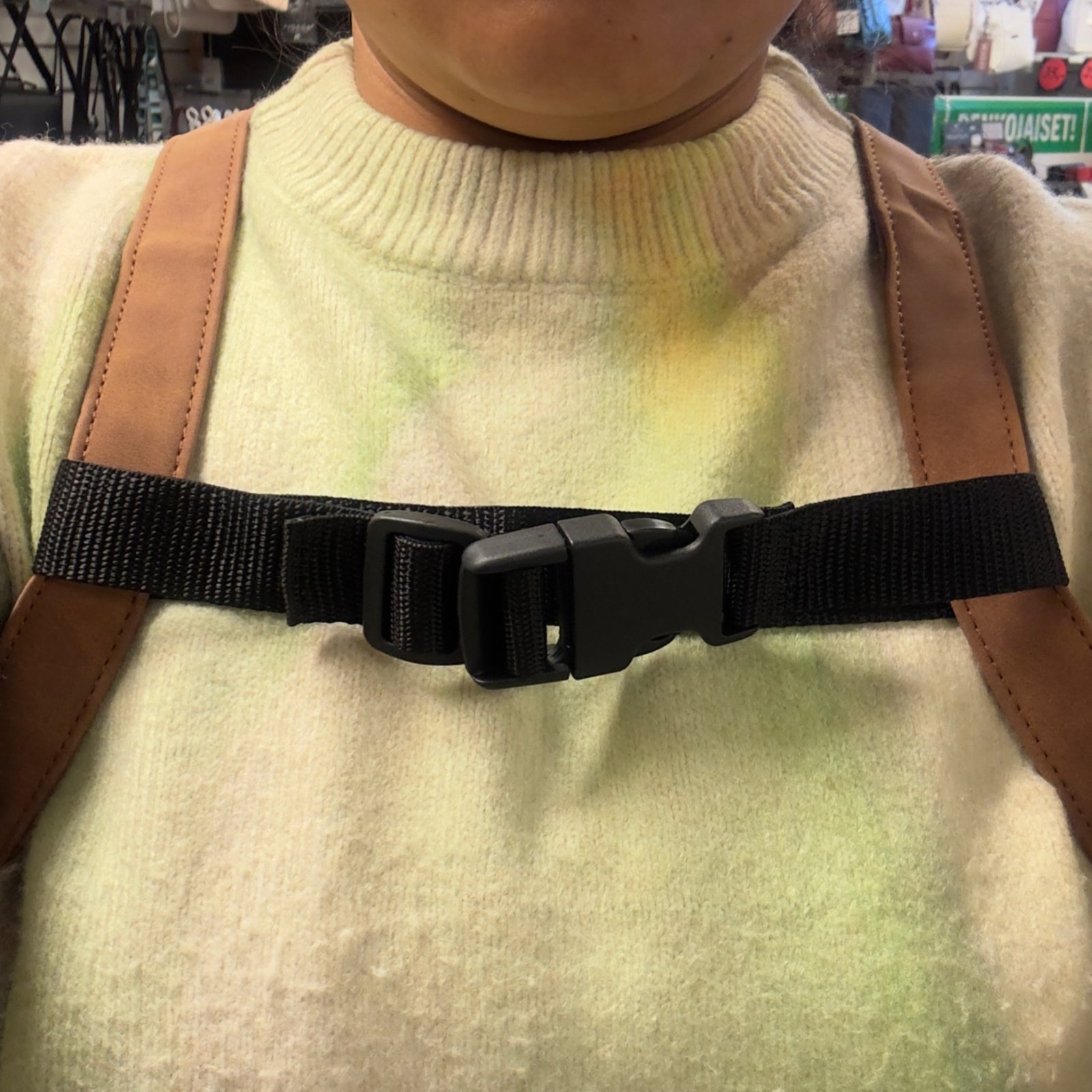 Bagmakers kotimainen reppuremmi, musta RP25 - Image 2