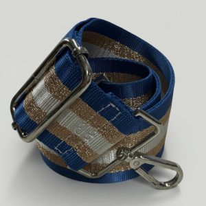 Säädettävä laukunhihna – Royal sininen/kulta/hopea ,1644