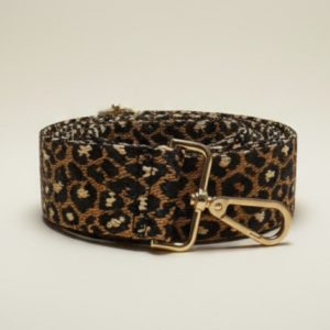 Laukun olkahihna leopardikuviollinen , ruskea