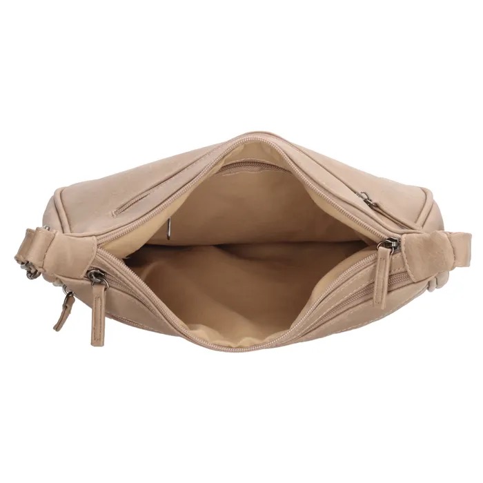 Beagles olkalaukku useilla vetoketjutaskuilla / Taupe, 20344 - Image 3