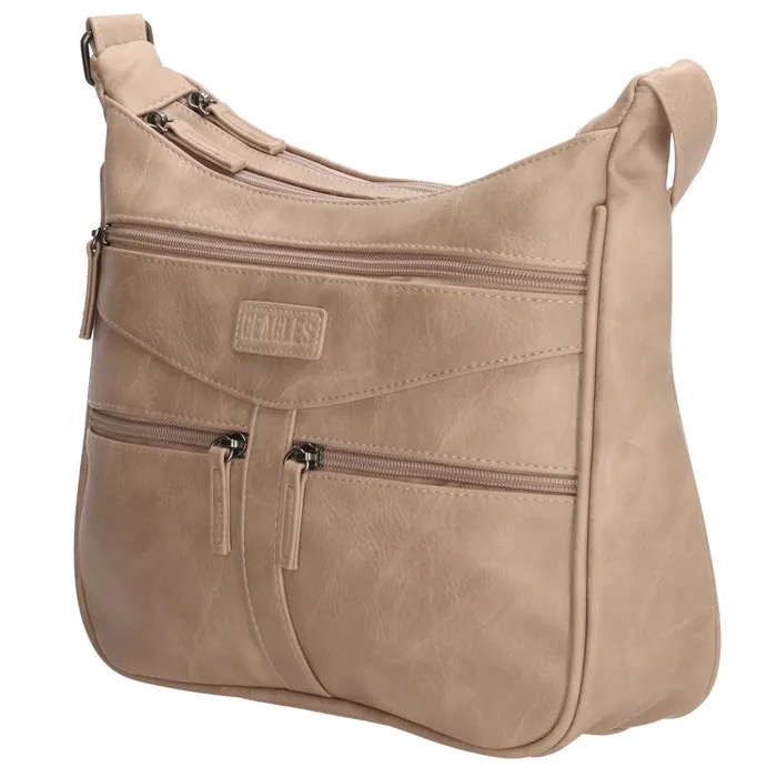 Beagles olkalaukku useilla vetoketjutaskuilla / Taupe, 20344 - Image 5