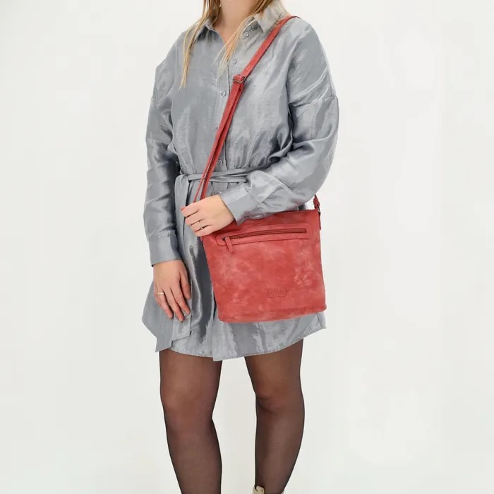 Beagles olkalaukku säädettävällä hihnalla / Coral Red / 20648 - Image 2