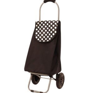 Zhopper ostoskärry 87 cm | ostoskassi pyörillä, pilkullinen valkoinen